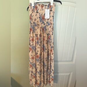 Boho Floral Tube Top Maxi